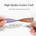 thumbnail image 4 of WFEAGL Apple Watch Series Genuine Leather Replacement Band 38mm 40mm 41mm Lilac/Rose Gold, 4 of 8