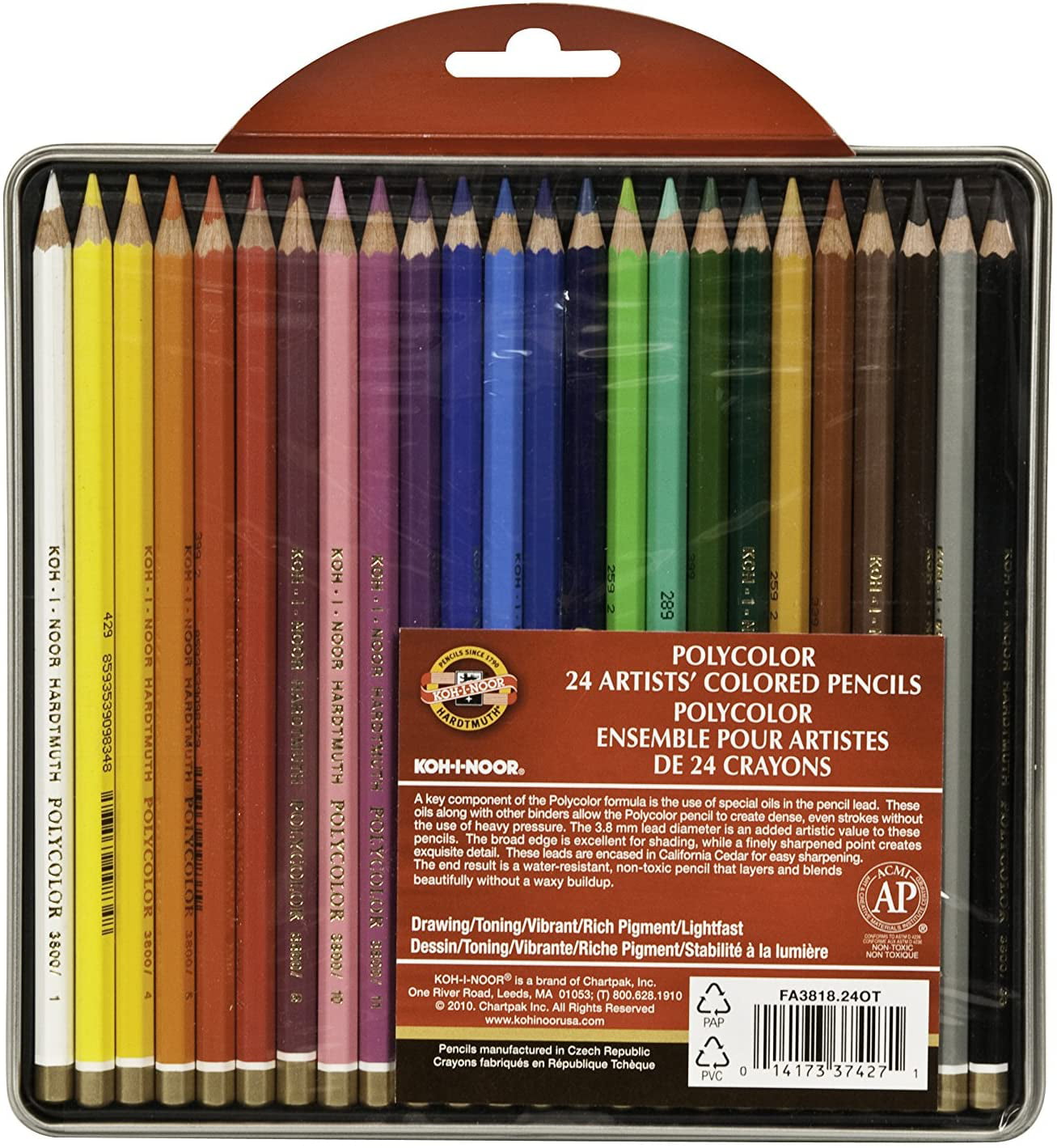 Set of 24 KOH-I-NOOR Polycolor Portrait Artist's Coloured Pencils 