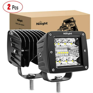 4 60W 6487LM Square DRL Spot LED Pods (Pair)
