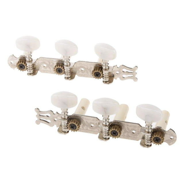 Piezas de guitarra clásica Clavija de afinación chapada en plata de cabezales de con perilla forma forma forma Yuyangstore Guitarra Clavijas de afinación