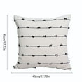 thumbnail image 3 of Lilixerw Simple Style Throw Pillow Covers,Couch Pillow Case with Fringe Decorative,Modern Farmhouse Cushion Covers for Sofa Couch Bed Living Room,17.7 x 17.7 inch, 3 of 6