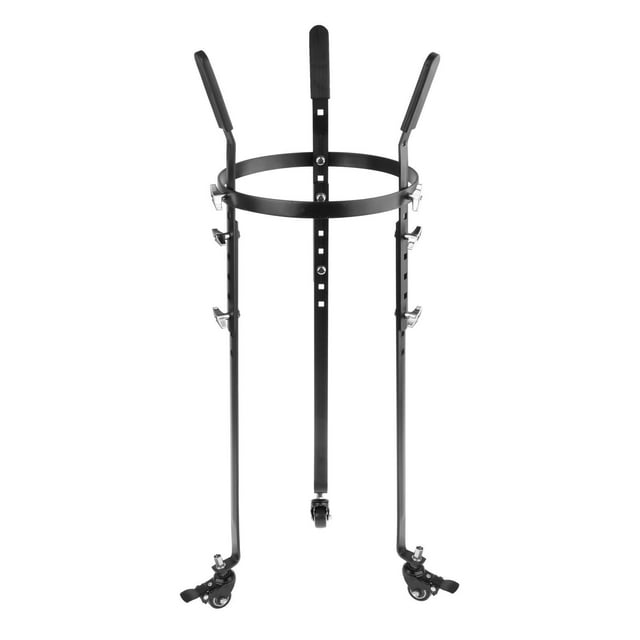 MERIGLARE Support de Baril Assis avec Roues Support de Conga Réglable en Hauteur Fer Robuste 12 Pouces