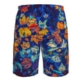 thumbnail image 6 of Kdxio Colorful Fall Leaves Pattern Mens Casual Shorts - Drawstring Summer Beach Sports Shorts for Men, 6 of 9