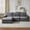 Grey, variant on Howcool 99" Convertible Sectional Sofa Bed, L-Shaped Cloud Couch with Chaise, Corduroy Deep Seat Sleeper Sofa, No Assembly, for Small Space Living Room (Grey)