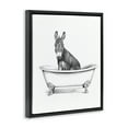 thumbnail image 4 of Stupell Industries Antique Tub with Donkey Bath & Laundry Painting Black Floater Framed Canvas Art Print Wall Art, 17 x 21, 4 of 10
