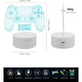 thumbnail image 7 of YSTIAN 3D Gamepad Illusion lamp, Game Console Touch 7 Color Flashing Changing LED Smart Night Light as Bedroom Decoration for Kids, Gamer Desk Decor Lamps for Gifts, 7 of 7