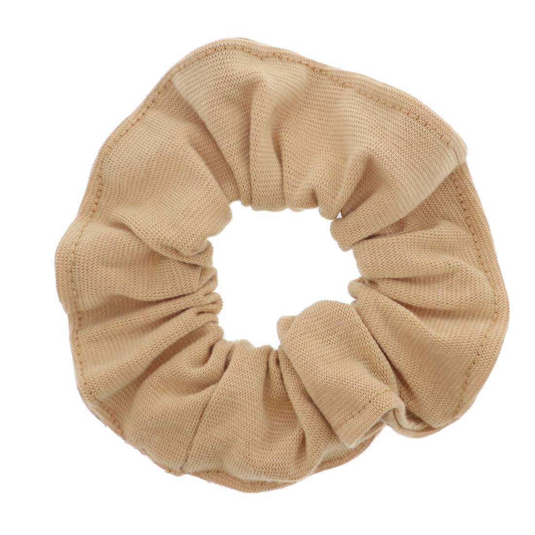 36 Pcs Large Solid Scrunchie Hair Tie Elastics for Adult Female and Girls - Tan