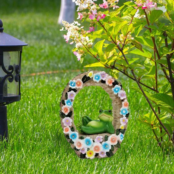 Figuras en miniatura, accesorios de jardín, terrario, casa de muñecas DIY, artesanía con energía Solar Rana
