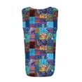 thumbnail image 4 of Floral Print Square Neck Sleeveless Tank Top for Women - Casual Summer Blouse Light Blue S, 4 of 4
