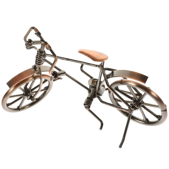 UNOMOR Miniature Retro Bike Bike Statue Tabletop Decoration 1Set