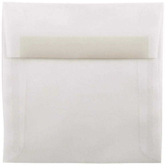 JAM Paper 5.5 x 5.5 Translucent Envelopes, Clear, 250/Pack
