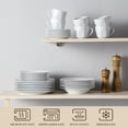 thumbnail image 4 of MALACASA, Series JULIA, 60-Piece Porcelain Dinner Set, Ivory White Dinnerware Set, Service for 12, 4 of 8