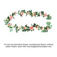 thumbnail image 2 of Moyic Flores simuladas realistas para el entorno del hogar Vides simuladas Planta alta para vides simuladas cabeza rosa vid Decoración champán Vid rosa de 16 cabezas, 2 of 6