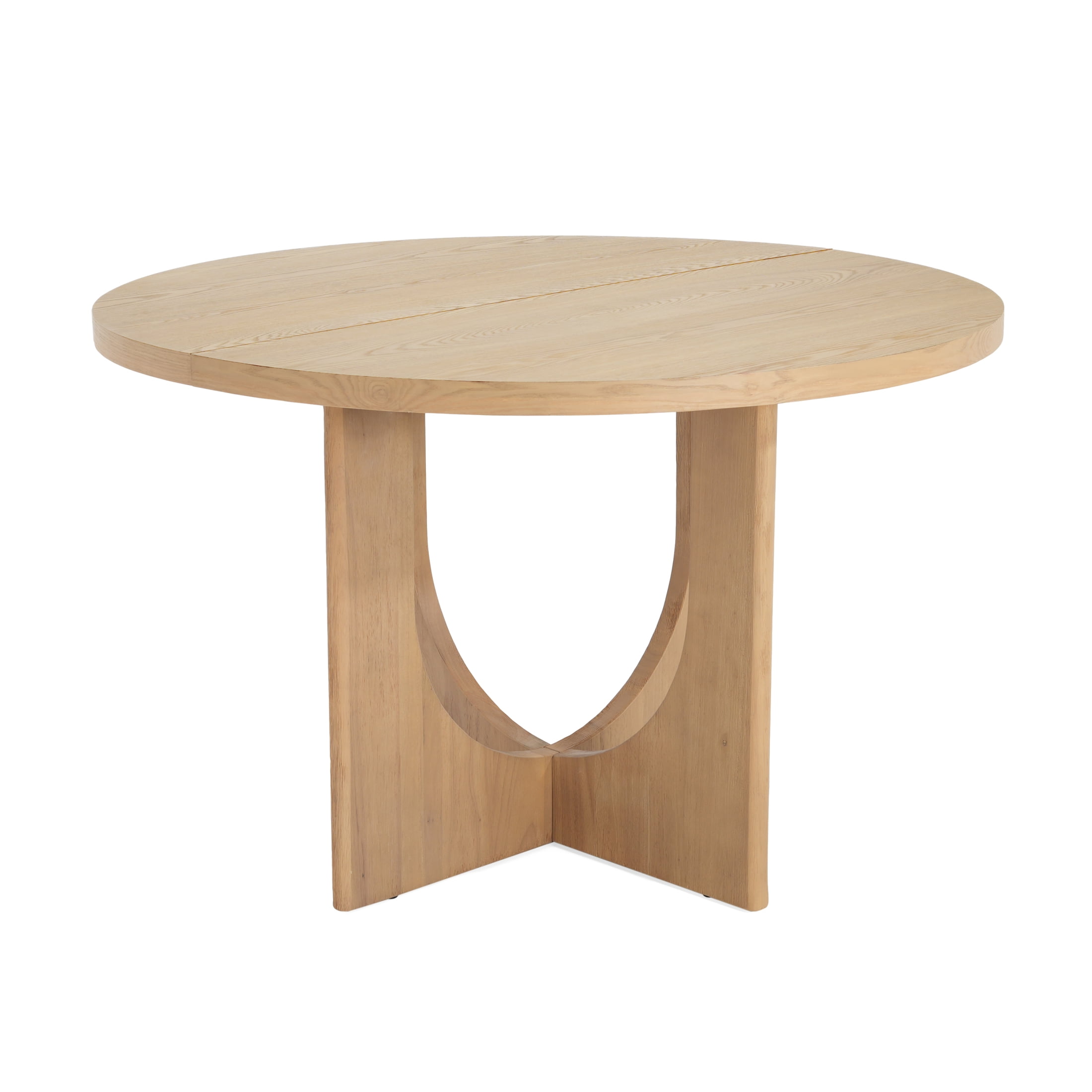 Christopher Knight Home Farmhouse 48" Round Dining Table, Solid Wood U-Base, Natural