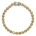 thumbnail image 3 of Auriga Fine Jewelry 925 Sterling Silver Rhodium-plated 5mm 13.95CI Citrine Bracelet 8inch for Women, 3 of 6