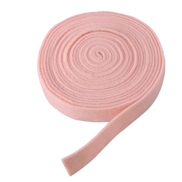 FELTECHELECTR Cinta de fieltro de lana para manualidades, patchwork, decoración, apliques y parches decorativos, lazo para coronas de árbol de Navidad, 3 x 500 cm (rosa)