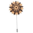 thumbnail image 4 of SWETRACE Lapel Pin Wooden Flower Shape Assorted Color 1Pcs 3.8x1.9in, 4 of 8