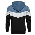 thumbnail image 4 of Hoodies for Men Pullover Novelty Color Block Sweatshirts Mens Outdoor Long Sleeve Active Outfits Fleece Shirt Pockets, 4 of 8
