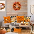 thumbnail image 5 of Fall 16x16 Throw Pillow Covers Set of 4, Pumpkin Gnome Decorative Holiday Pillow Case P16 x 16 Autumn Cushion Covers Thanksgiving Pillowcase for Indoor Home Bedroom Couch Sofa Decoration White, 5 of 6