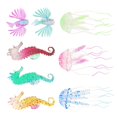 thumbnail image 3 of Aquarium Décor Thematic Ornaments Fish Models Jellyfish Models Sea Horses Silicone Home Decoration Naturally Bright Colors 1Set, 3 of 4