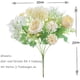 thumbnail image 4 of Flores artificiales, decoración de flores lógicas, peonía artificial, decoración de hortensias de seda falsa, claveles de plástico, arreglos florales, ramo de boda, flores de seda WD.WDQZL Hogar, 4 of 6