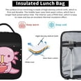 thumbnail image 6 of Insulated Lunch Box for Axolotl Lunch Bag for Work,Picnic,,Travel,Hiking, Beach or Fishing Polyester Axolotl Eat Ramen Theme Lunch Box, 6 of 8