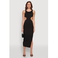 thumbnail image 2 of Womens Rib Knit Side Cut Out Maxi Dress, 2 of 4