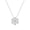 White Gold in Gold Chain, variant on Collection 14K Solid Yellow Gold Floral Pendant Necklace for Women with 18 inch Gold Chain 0.93 cttw, Pear (0.80 ct) & Round (0.13 ct) Lab Grown White Diamond
