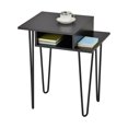 thumbnail image 2 of IN Room Furniture Designs Contemporary Metal and Wood Side Table in Black, 2 of 3