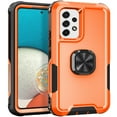 thumbnail image 1 of Nalacover For Samsung Galaxy A32 5G Slim Case,Luxury Hybrid Hard PC and TPU Rugged Bumper 3-In-1 Rotatable Magnetic Ring Kickstand Four Corner Guard Shockproof Anti-Scratch Back Phone Cover.Orange, 1 of 8
