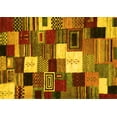 thumbnail image 1 of Ahgly Company Machine Washable Indoor Rectangle Abstract Yellow Contemporary Area Rugs, 6' x 9', 1 of 4