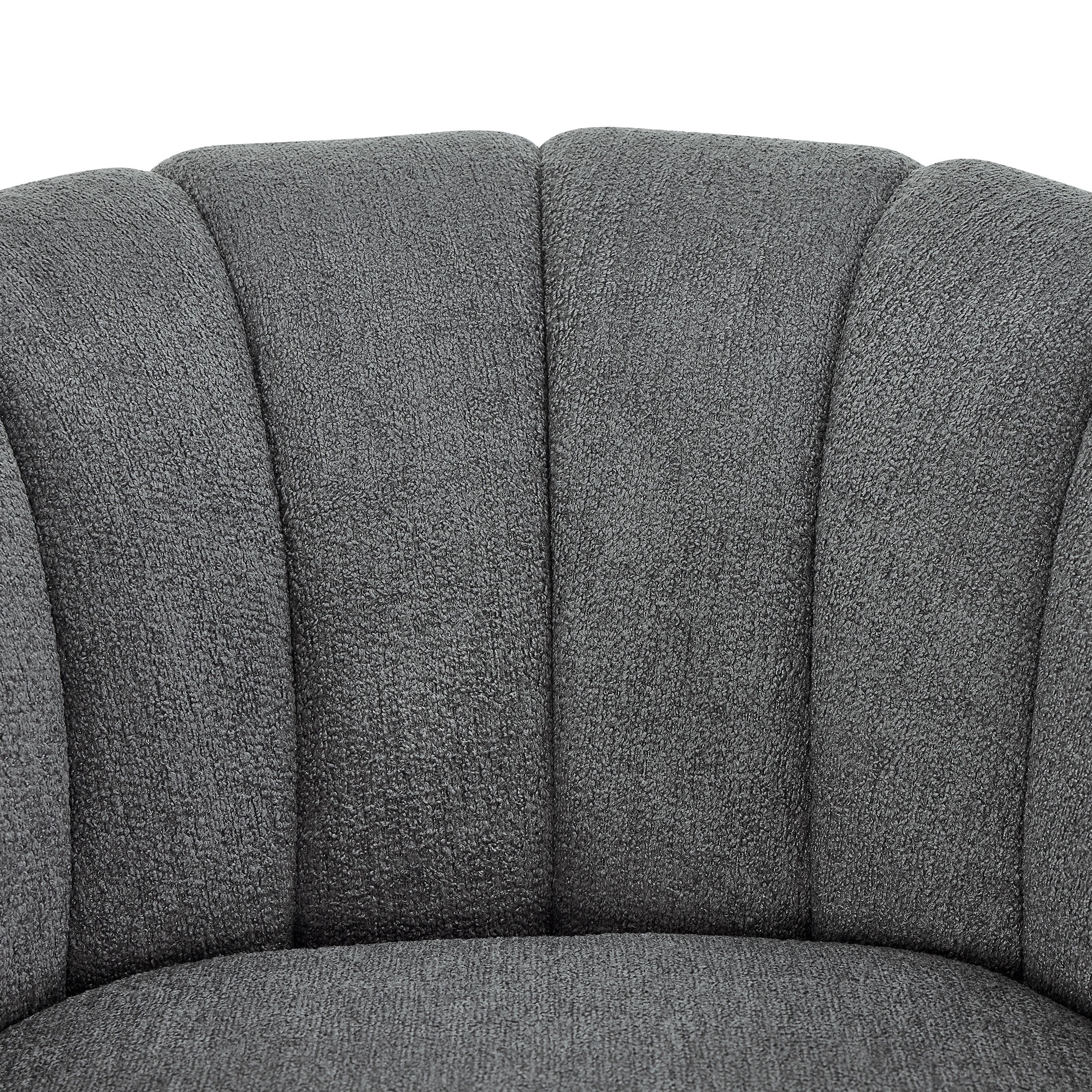 Better Homes & Gardens Lillian Accent Swivel Chair, Charcoal Boucle