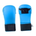 thumbnail image 1 of Guantes de boxeo Guantes de entrenamiento Guantes de cuero PU Guantes de kickboxing Guantes de para la almohadilla Sanda Taekwondo Karate Home Azul L, 1 of 8