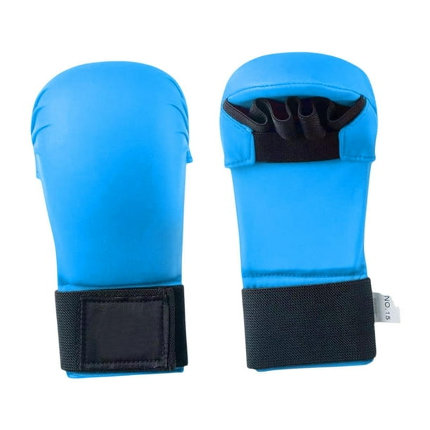 Guantes de boxeo Guantes de entrenamiento de práctica cómodos para el entrenamiento deportivo de karate Azul L