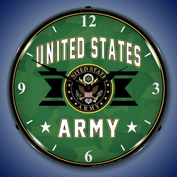 United States Army Wall Clock, Lighted