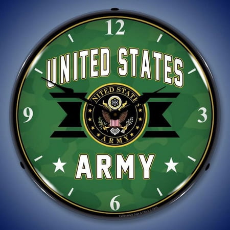 United States Army Wall Clock, Lighted