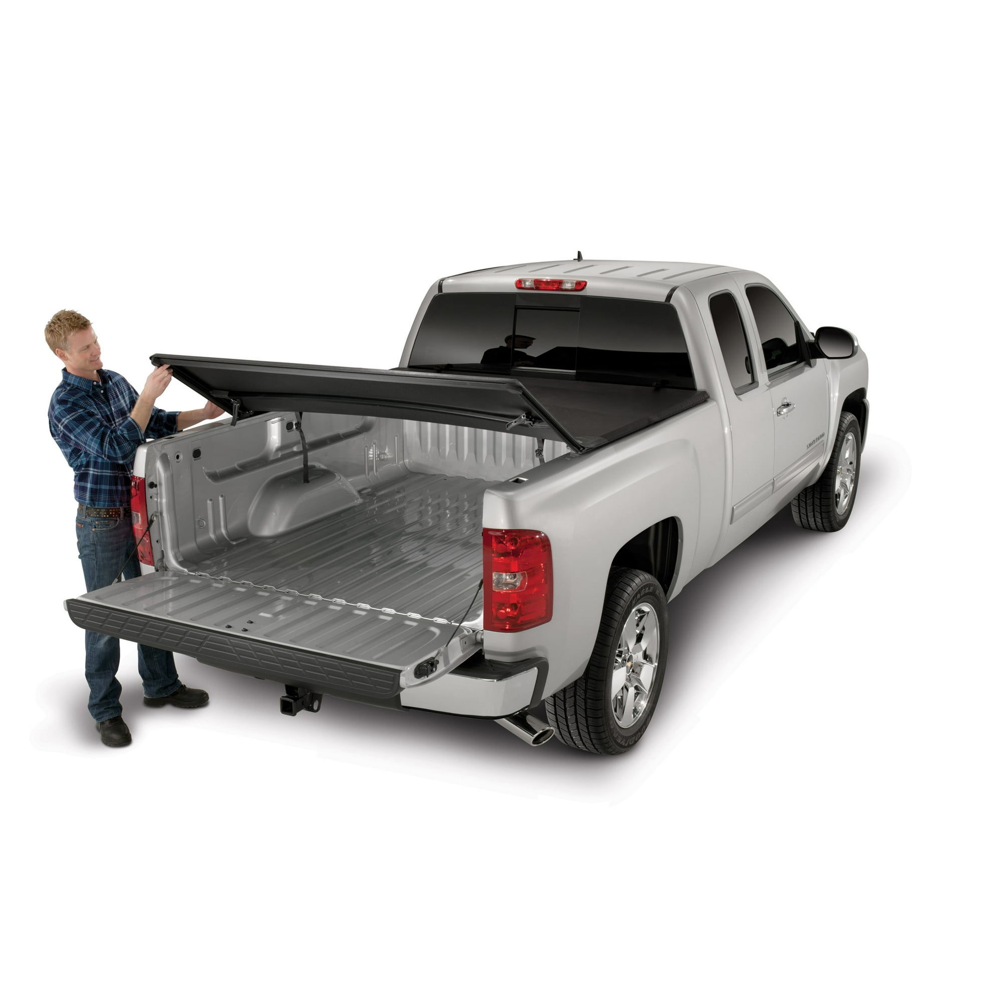 Trailfx Tfx3009 Tonneau Cover Tfx Soft Tri Fold Tonneau Covers Soft Tri Fold Non Lockable Black Vinyl With Aluminum Rails Walmart Canada