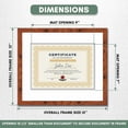 thumbnail image 3 of 11.5x13.5 Brown Diploma Frame - White on Silver Double Mat - Displays 7.5x9.5 Diplomas with Mat or, 3 of 8