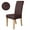 Coffee, variant on Stretch PU Leather Dining Chair Covers - Waterproof, Elastic Slipcovers