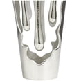 thumbnail image 5 of DecMode 19" Abstract Drip Silver Aluminum Metal Vase with Melting Designed Body, 5 of 13