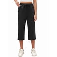 thumbnail image 5 of Siliteelon Womens Capri Yoga Pants with Pockets Drawstring Causal Lounge Pants, 5 of 7