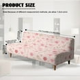 thumbnail image 2 of SCRAWLGOD Pink Floral Leaf Print Futon Cover Armless Sofa Covers Sofa Bed Covers Stretch Futon Couch Cover Sofa Slipcover Furniture Protector Thick Soft Stay in Place, 2 of 7