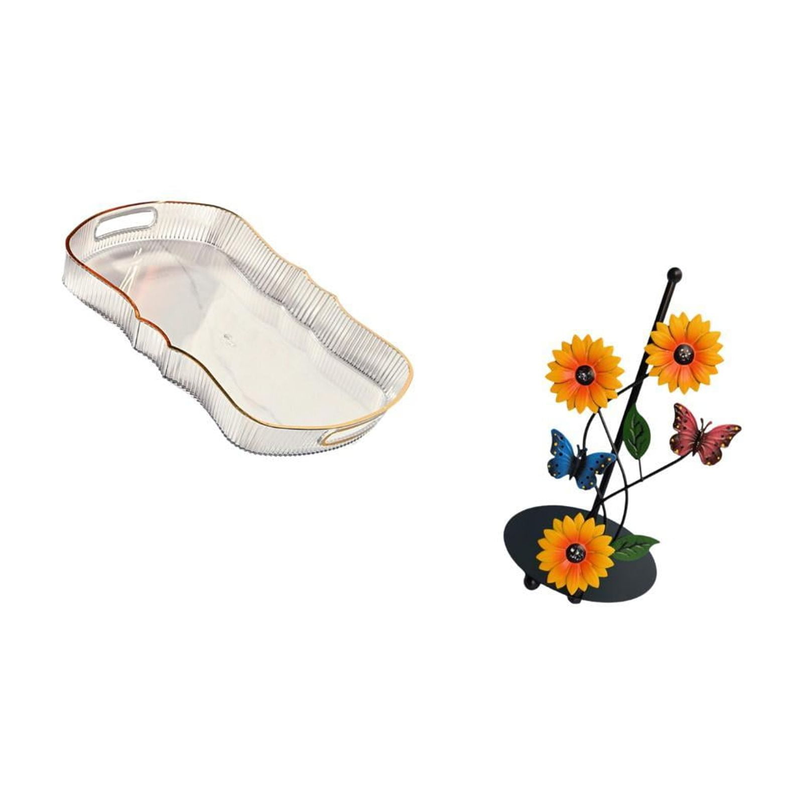 Fiocias Storage Tray Rectangle Serving Tray Kitchen Fruit Dessert Tray Toilet Paper Holder Paper Towel Holder Countertop Kitchen Roll Holders Standi