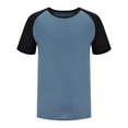 thumbnail image 3 of Casual Short Sleeve Button Down Shirts for Men, Flannel Collar Open Front, Solid Color, Polyester Shirt,1Pc, 3 of 6