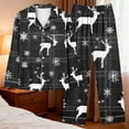 thumbnail image 4 of asdoklhq Warm Pajamas for Women Set Women's Christmas Home Pocket Printed Pajama Set for Daily Home Wear Long Sleeves Set Black XL, 4 of 8
