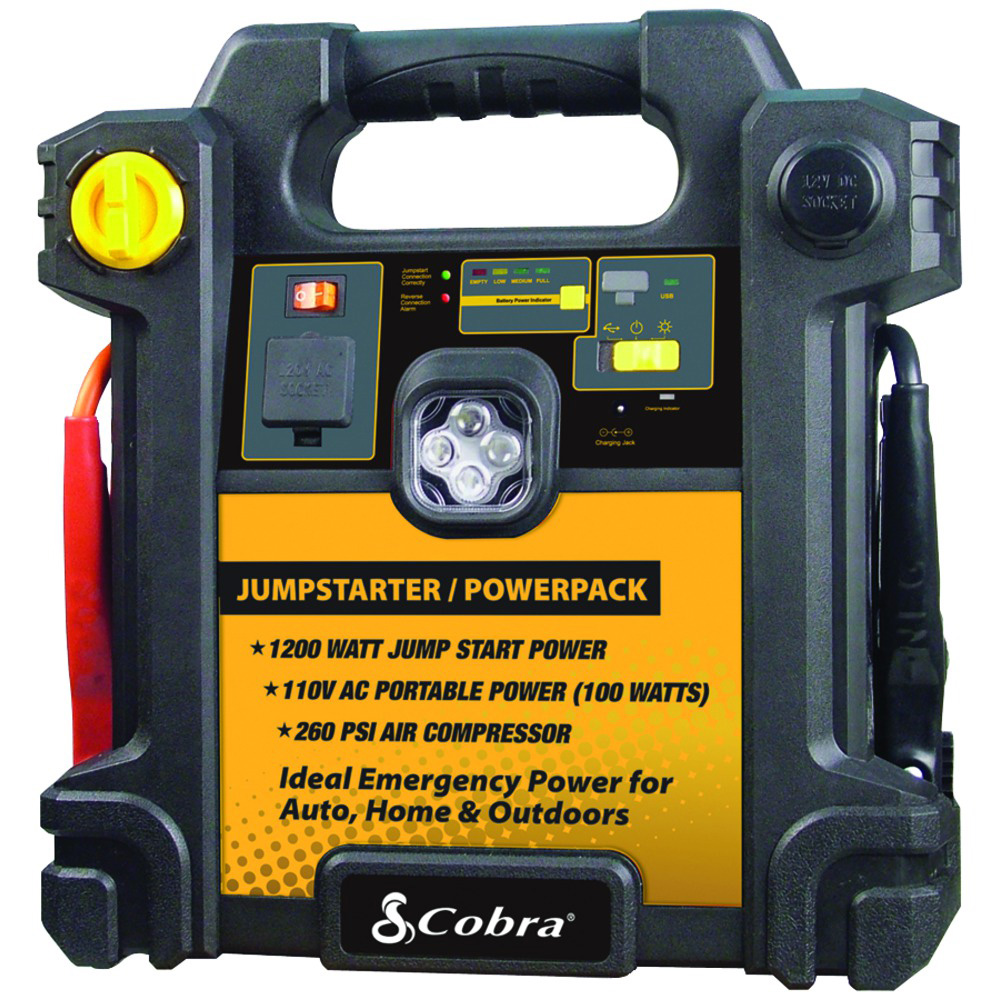 Cobra CJIC250 300 Amp Portable Jump-Start/Air Compressor with A/C and D/C Power Outlets - image 2 of 2