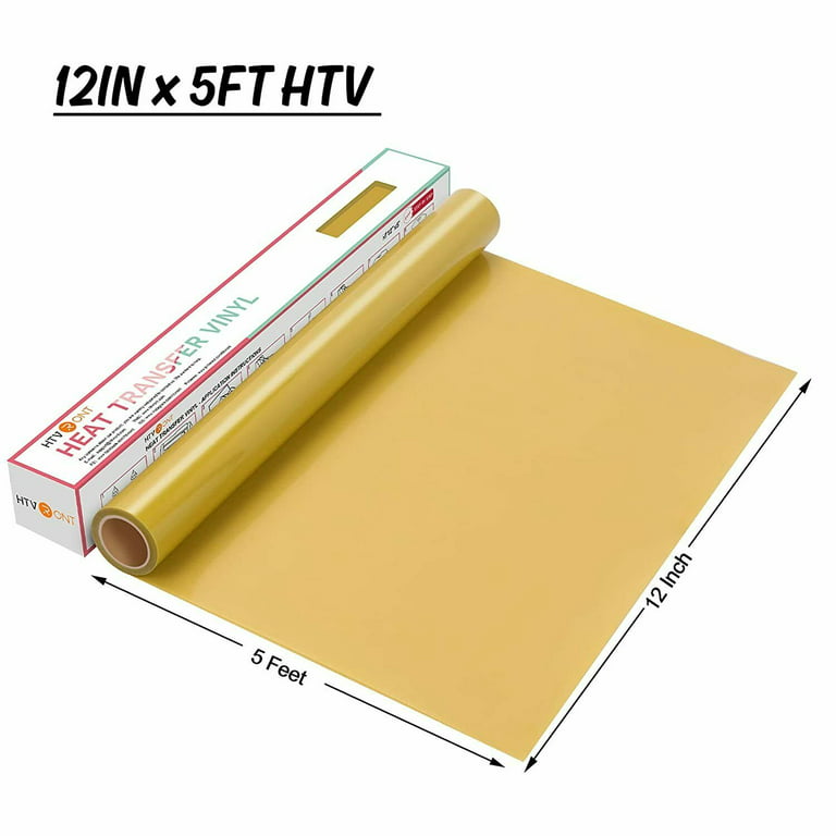 20′′ x 25yd PU Yellow HTV Heat Transfer Vinyl Roll DP38 Easy to Cut