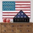 thumbnail image 2 of Burial Flag Display Case Solid Wood - American Flag Display Case Fits a 5 X 9.5 Flag Folded Military Shadow Box with Felt Lining Holder for Pins Insignia Medals, Black, 2 of 6