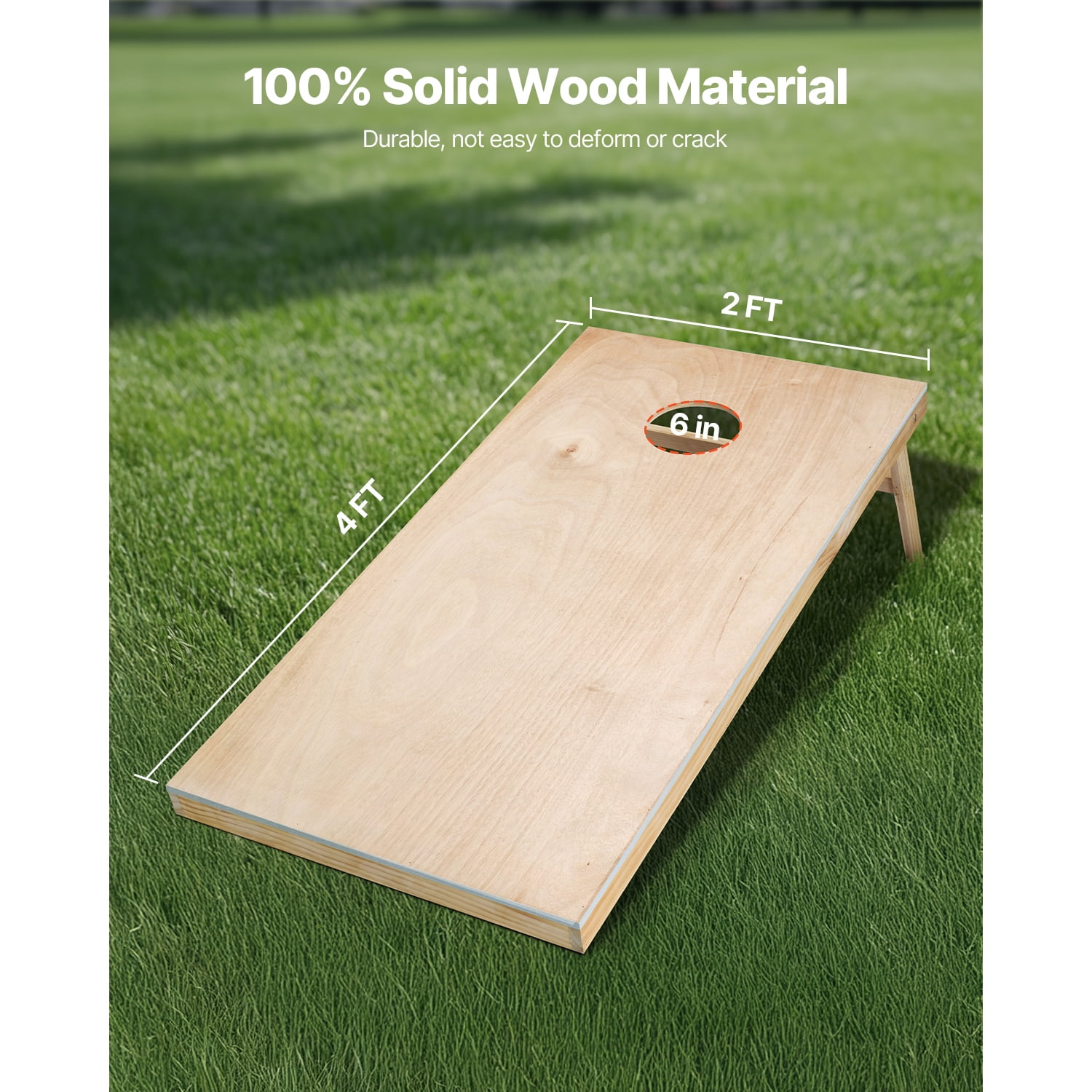 KFFKFF Cornhole Game Set, 4x2 ft Wooden Toss Boards, Portable Design for Indoor and Outdoor Use, Includes Carrying Case, Perfect for Yard, Beach, Backyard, and Camping Activities