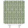 thumbnail image 3 of Boho Geometric Shower Curtain Sage Green Modern Farmhouse Tribal Retro Western Aztec Abstract Mid Century Art Fabric Bathroom Curtains Decor Set with Hook(72" WX72 H), 3 of 3